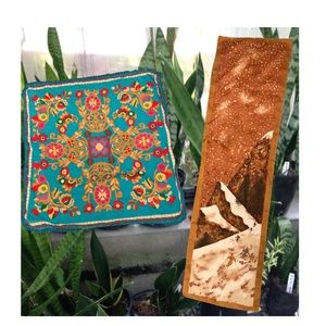 Old Navy Scarf (Blue) and Vintage Scarf Bundle